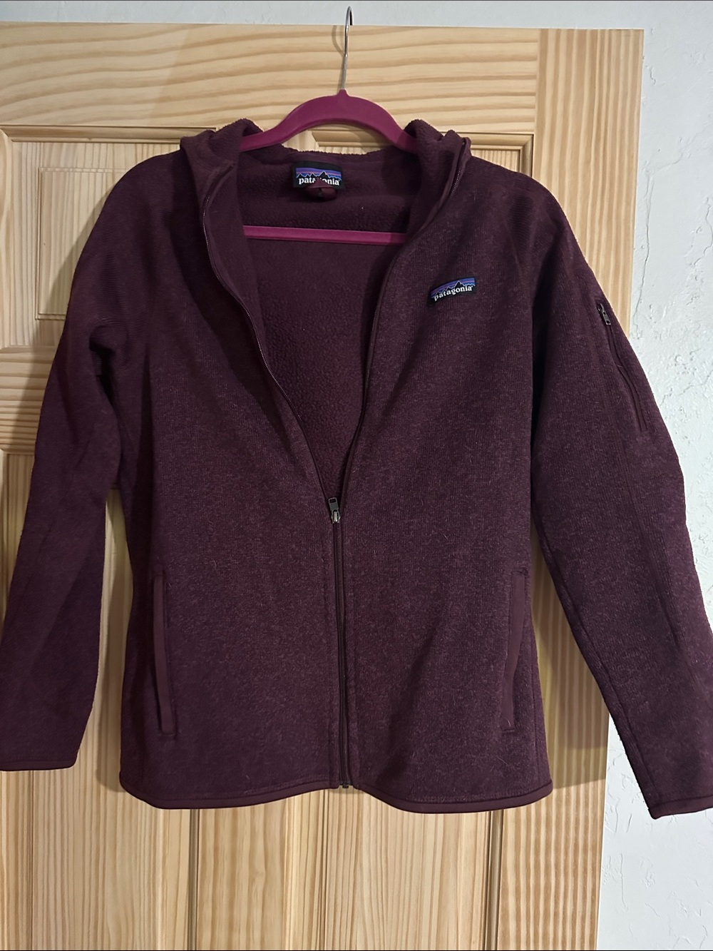 Patagonia Women's Better Sweater Hooded Fleece Jacket in Plum